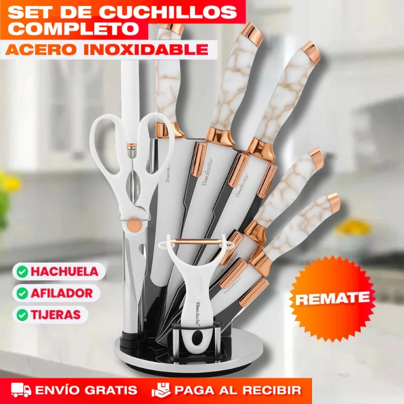 SET CUCHILLOS DE COCINA DE ACERO INOXIDABLE