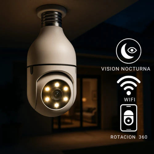 Cámara de seguridad inteligente Wi-Fi Full HD 360 - Compra 1 y llévate 2
