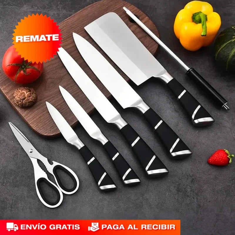 SET CUCHILLOS DE COCINA DE ACERO INOXIDABLE