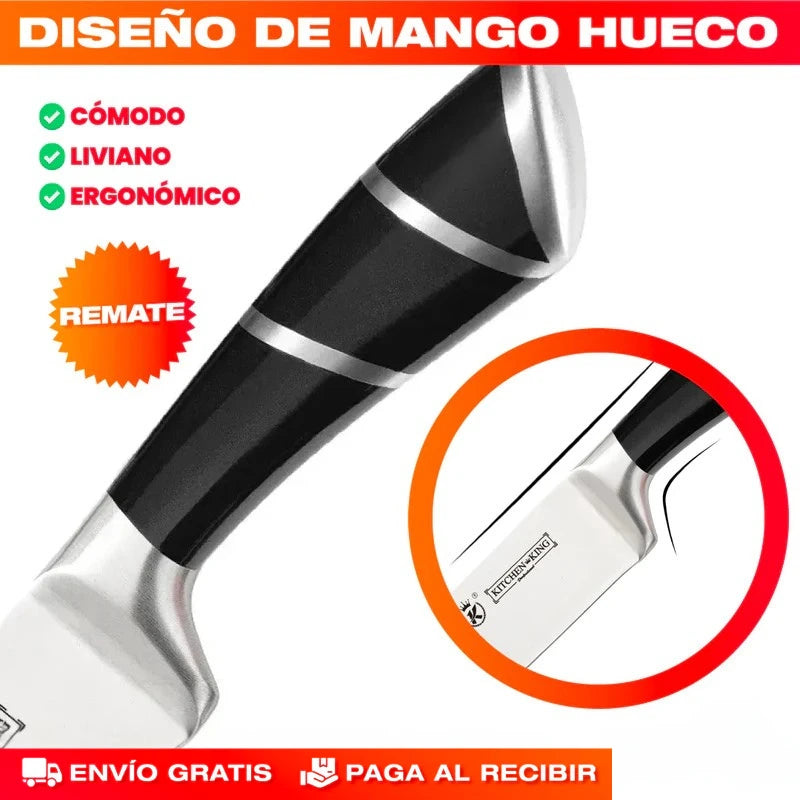 SET CUCHILLOS DE COCINA DE ACERO INOXIDABLE