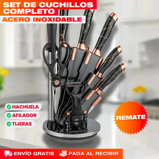 SET CUCHILLOS DE COCINA DE ACERO INOXIDABLE
