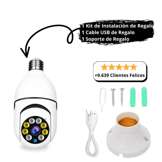 Cámara de seguridad inteligente Wi-Fi Full HD 360 - Compra 1 y llévate 2