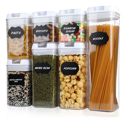 SET CONTENEDORES HERMETICOS DE GRANOS X 7 PIEZAS